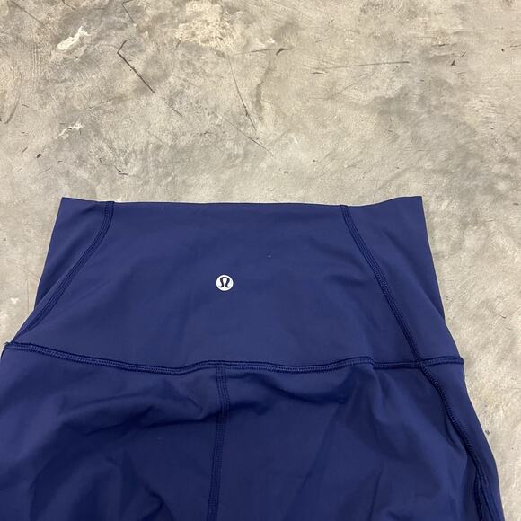 Lululemon Minimalist Crop Size 6 Hero Leggings Pants Mesh Crisscross Lattice - Picture 8 of 8